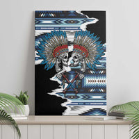 Native American Chief Skull With Axe Canvas Wall Art - Wonder Print Shop