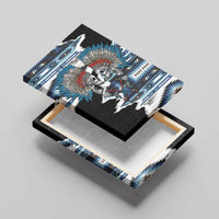 Native American Chief Skull With Axe Canvas Wall Art - Wonder Print Shop