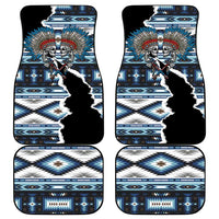 Native American Chief Skull With Axe Car Mats - Wonder Print Shop