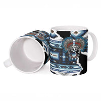 Native American Chief Skull With Axe Ceramic Mug - Wonder Print Shop