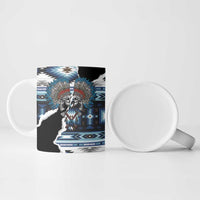 Native American Chief Skull With Axe Ceramic Mug - Wonder Print Shop