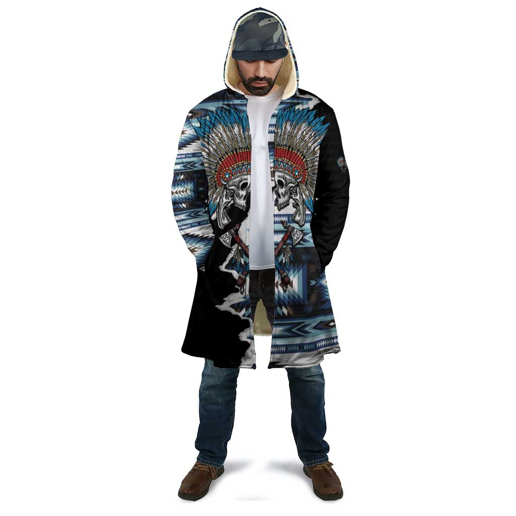 Native American Chief Skull With Axe Cloak - Wonder Print Shop