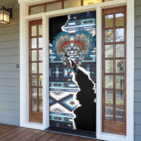 Native American Chief Skull With Axe Door Cover - Wonder Print Shop