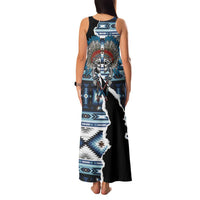 Native American Chief Skull With Axe Family Matching Tank Maxi Dress and Hawaiian Shirt - Wonder Print Shop