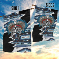 Native American Chief Skull With Axe Garden Flag - Wonder Print Shop