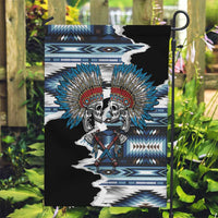 Native American Chief Skull With Axe Garden Flag - Wonder Print Shop