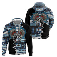 Native American Chief Skull With Axe Hoodie - Wonder Print Shop