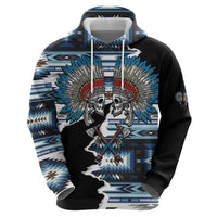 Native American Chief Skull With Axe Hoodie - Wonder Print Shop