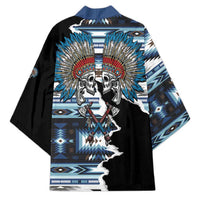 Native American Chief Skull With Axe Kimono - Wonder Print Shop