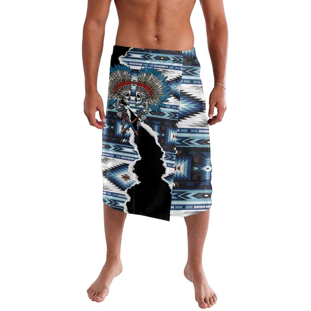 Native American Chief Skull With Axe Lavalava - Wonder Print Shop