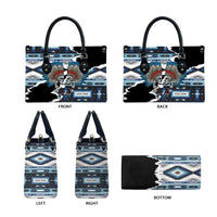 Native American Chief Skull With Axe Leather Bag - Wonder Print Shop