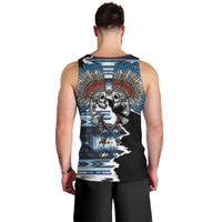 Native American Chief Skull With Axe Men Tank Top - Wonder Print Shop