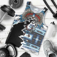 Native American Chief Skull With Axe Men Tank Top - Wonder Print Shop