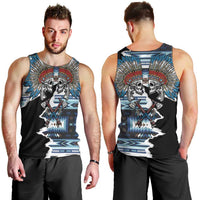 Native American Chief Skull With Axe Men Tank Top - Wonder Print Shop