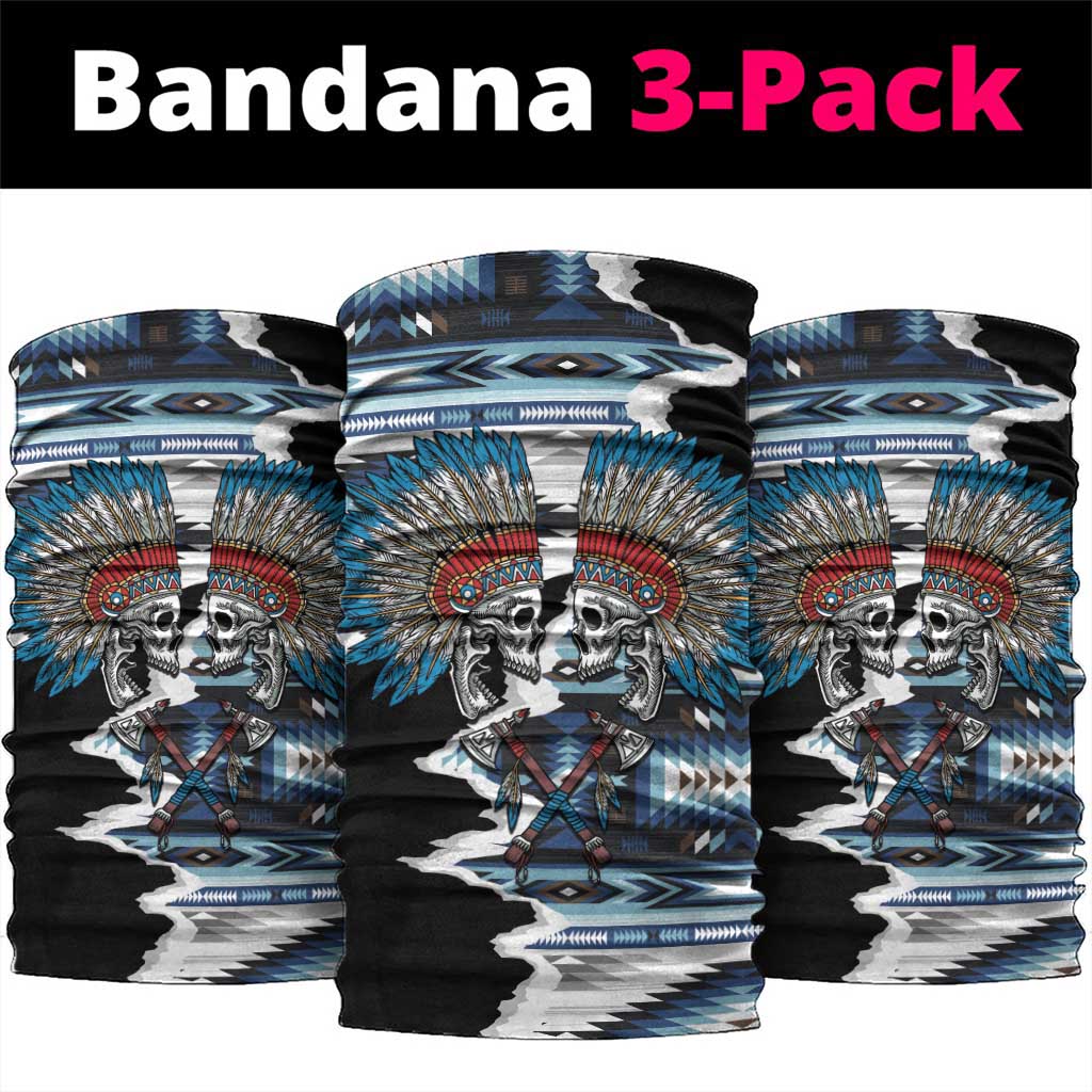 Native American Chief Skull With Axe Neck Gaiter - Wonder Print Shop
