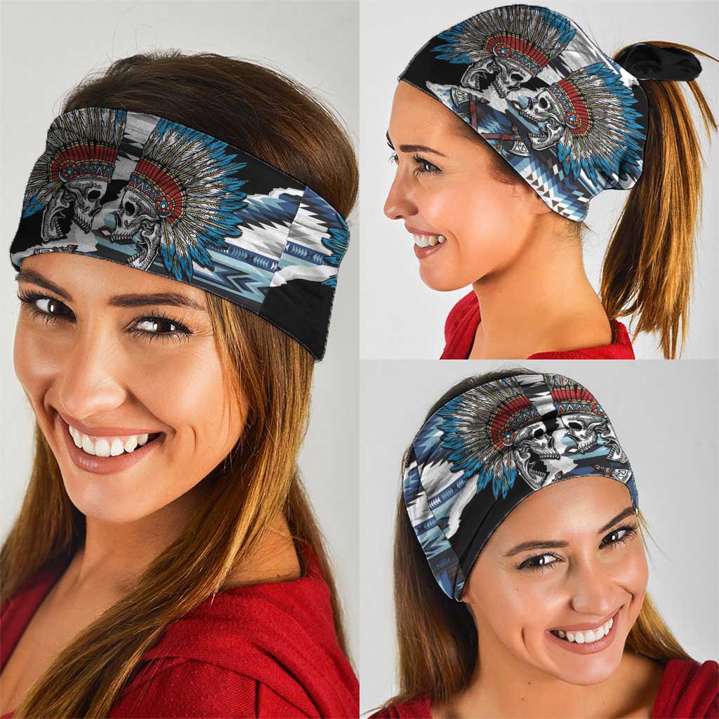 Native American Chief Skull With Axe Neck Gaiter - Wonder Print Shop