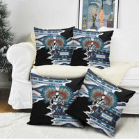 Native American Chief Skull With Axe Pillow Cover - Wonder Print Shop