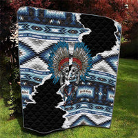 Native American Chief Skull With Axe Quilt - Wonder Print Shop