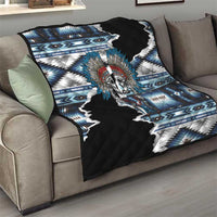 Native American Chief Skull With Axe Quilt - Wonder Print Shop