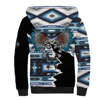 Native American Chief Skull With Axe Sherpa Hoodie - Wonder Print Shop
