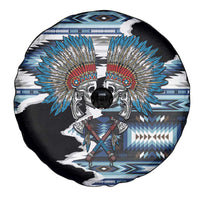 Native American Chief Skull With Axe Spare Tire Cover - Wonder Print Shop