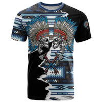 Native American Chief Skull With Axe T Shirt - Wonder Print Shop