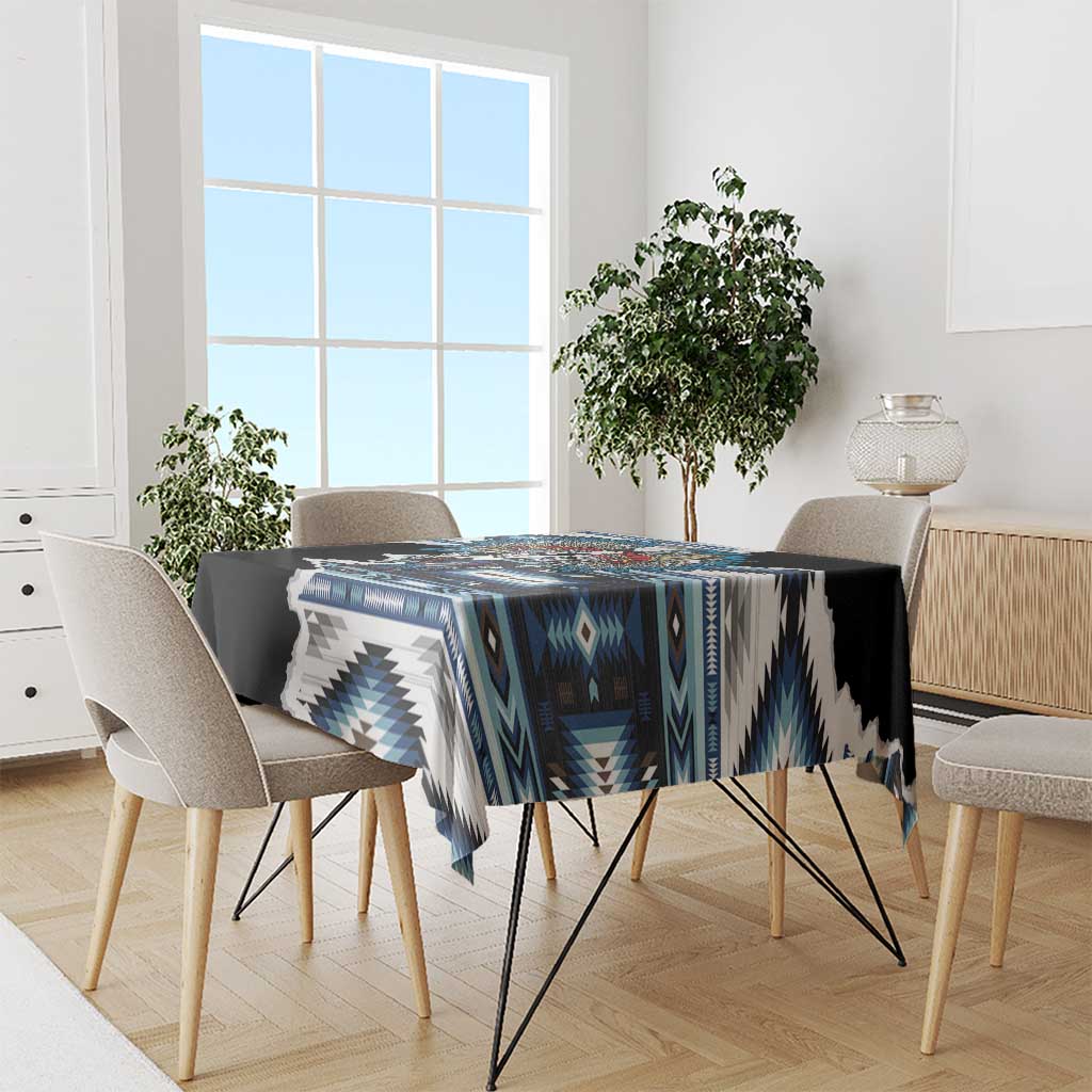 Native American Chief Skull With Axe Tablecloth - Wonder Print Shop
