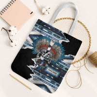 Native American Chief Skull With Axe Tote Bag - Wonder Print Shop