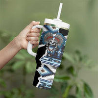 Native American Chief Skull With Axe Tumbler With Handle - Wonder Print Shop