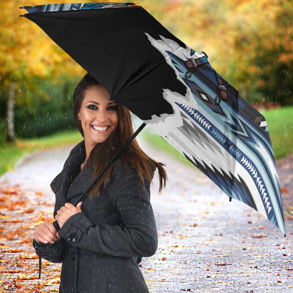 Native American Chief Skull With Axe Umbrella - Wonder Print Shop