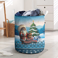 Native American Santa Claus Laundry Basket Merry Christmas - Wonder Print Shop