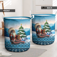 Native American Santa Claus Laundry Basket Merry Christmas - Wonder Print Shop