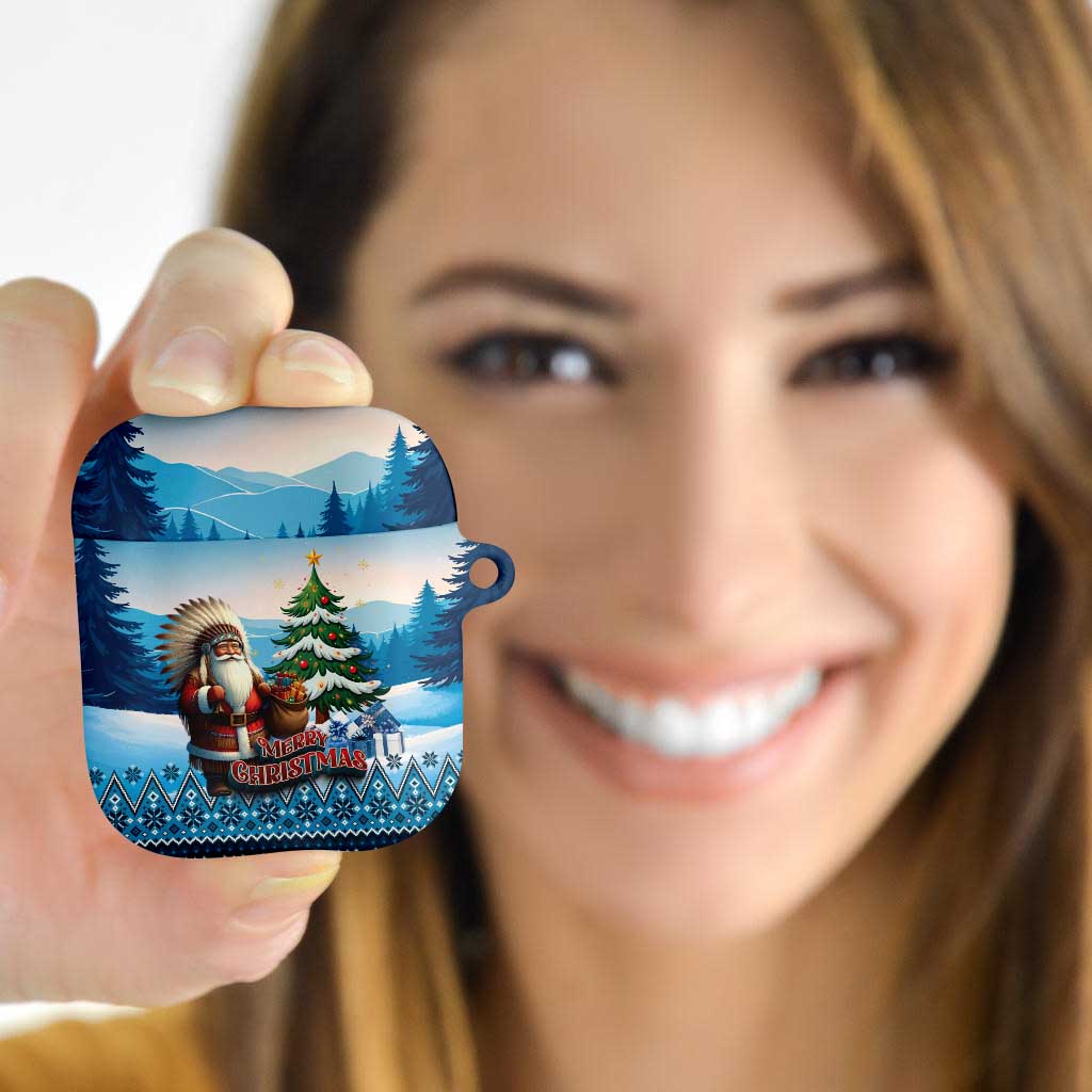 Native American Santa Claus AirPods Case Merry Christmas - Wonder Print Shop