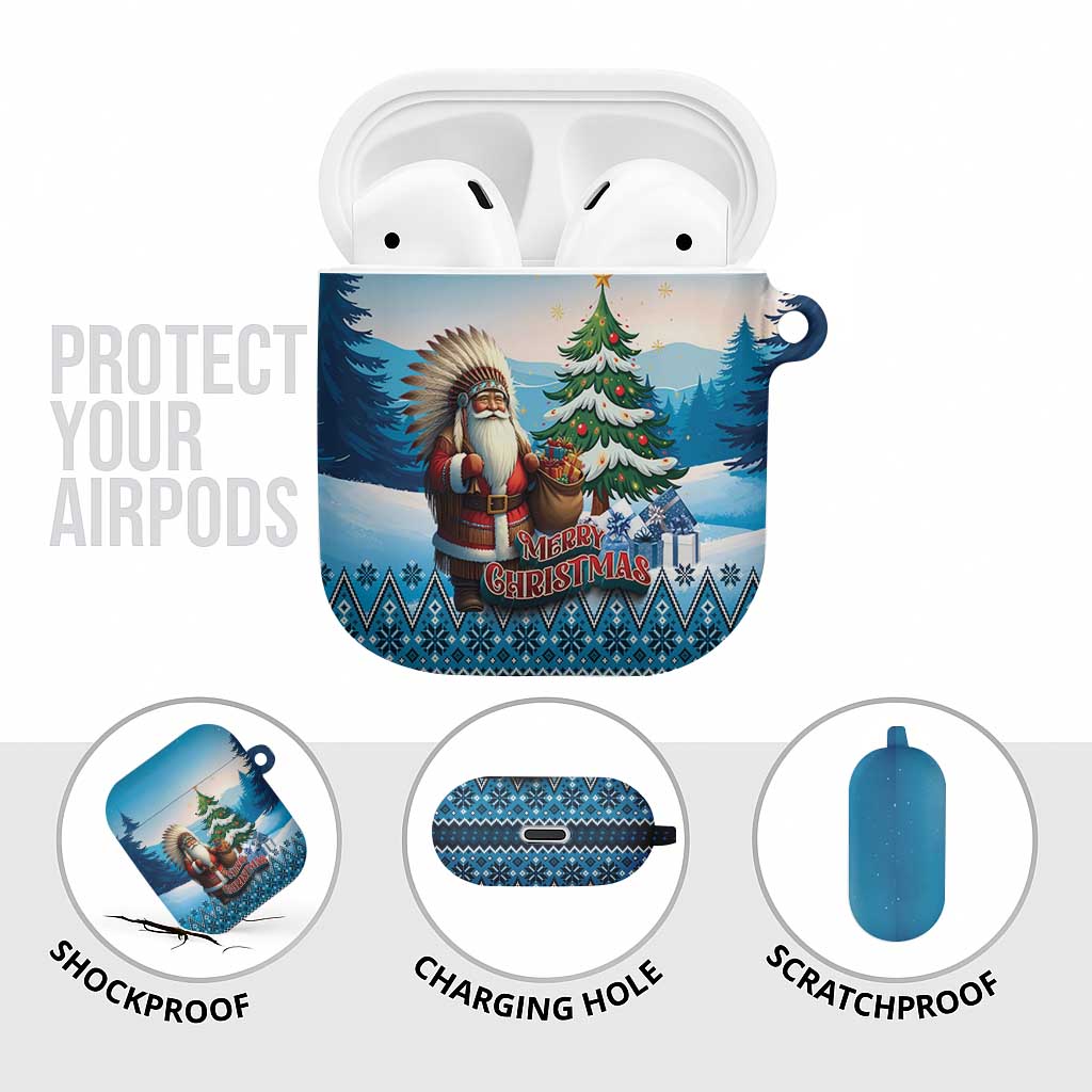 Native American Santa Claus AirPods Case Merry Christmas - Wonder Print Shop