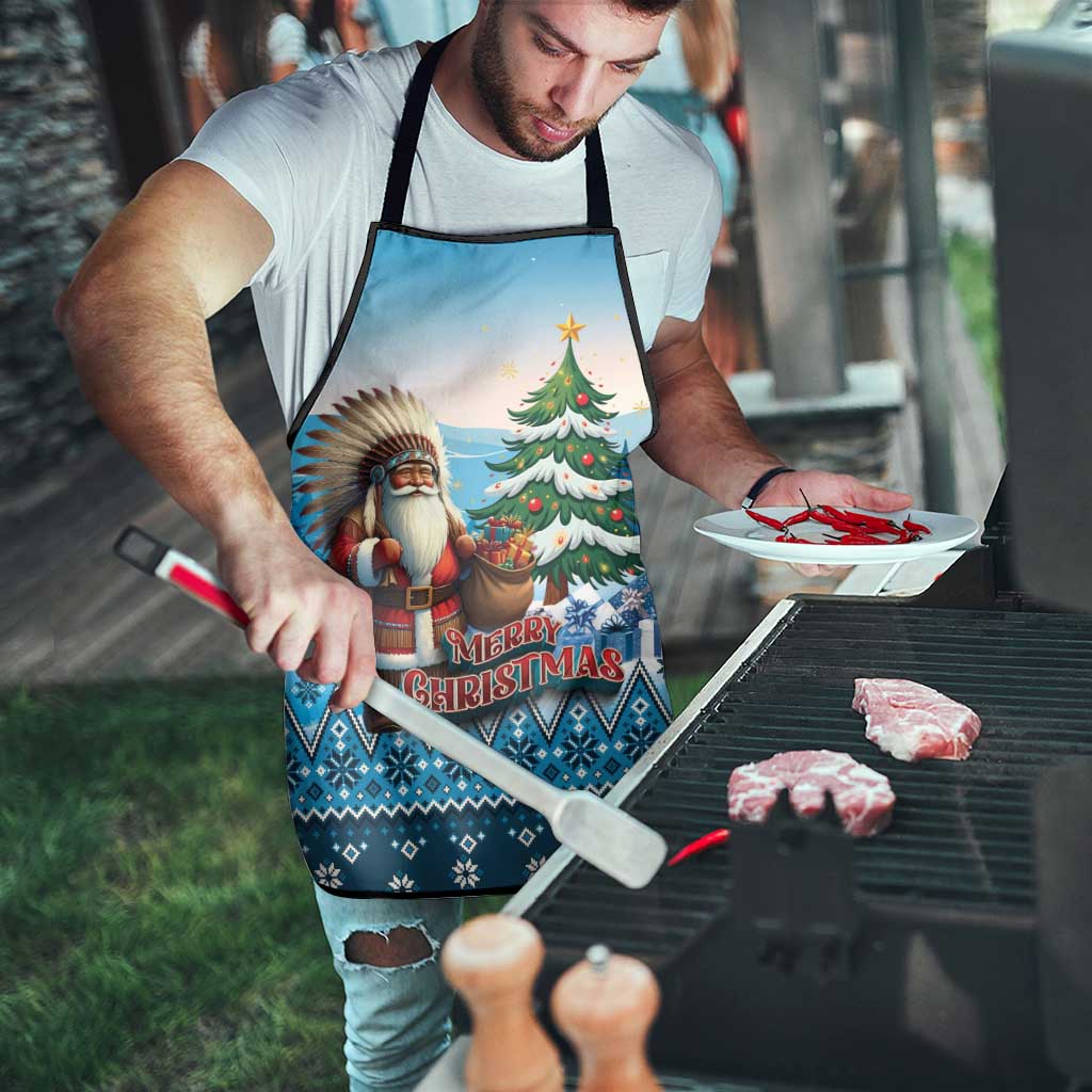 Native American Santa Claus Apron Merry Christmas - Wonder Print Shop