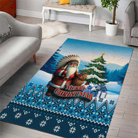 Native American Santa Claus Area Rug Merry Christmas - Wonder Print Shop