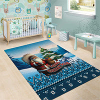 Native American Santa Claus Area Rug Merry Christmas - Wonder Print Shop
