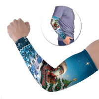 Personalized Native American Santa Claus Arm Sleeves Merry Christmas - Wonder Print Shop