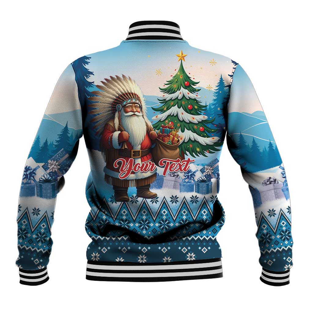 Personalized Native American Santa Claus Baseball Jacket Merry Christmas - Wonder Print Shop