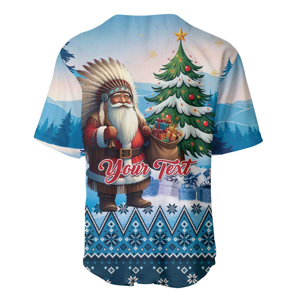 Personalized Native American Santa Claus Baseball Jersey Merry Christmas - Wonder Print Shop