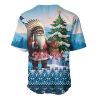 Personalized Native American Santa Claus Baseball Jersey Merry Christmas - Wonder Print Shop