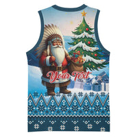 Personalized Native American Santa Claus Basketball Jersey Merry Christmas - Wonder Print Shop