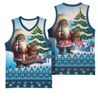 Personalized Native American Santa Claus Basketball Jersey Merry Christmas - Wonder Print Shop