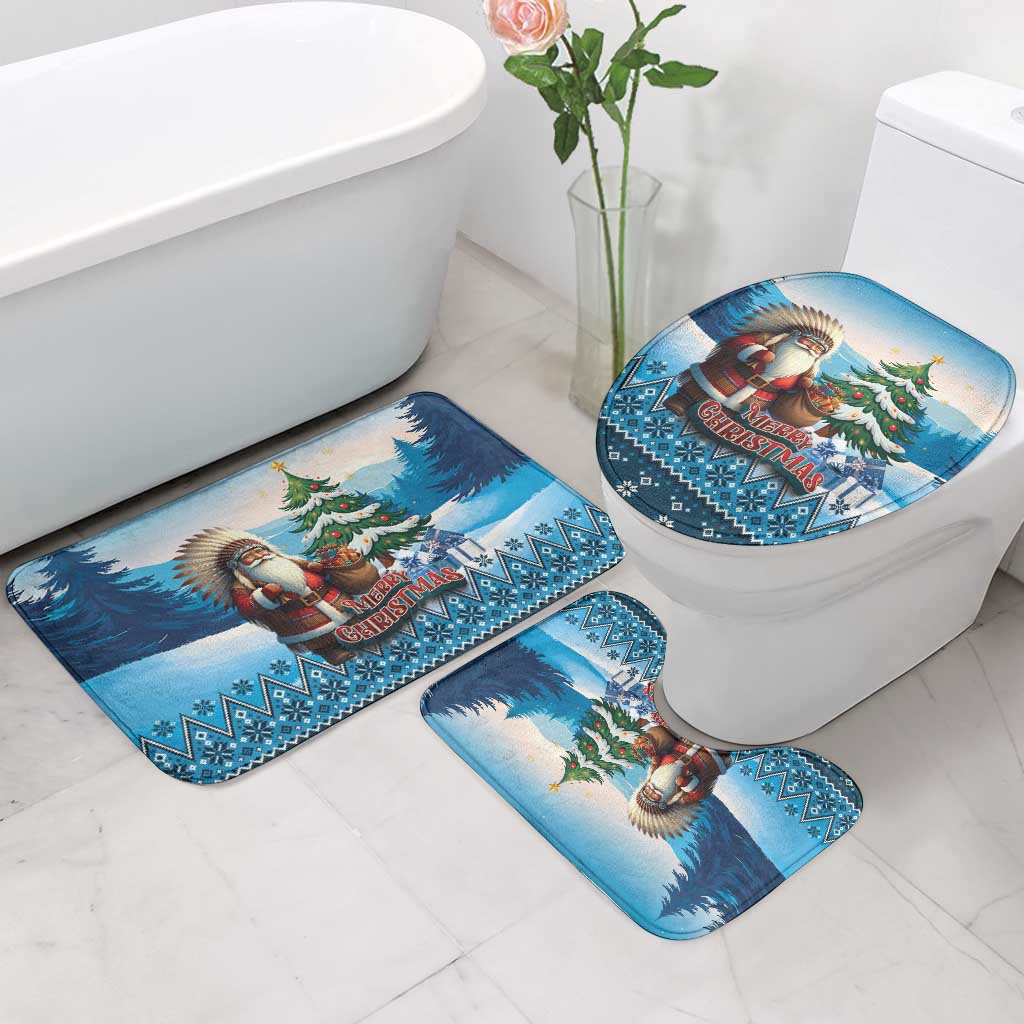 Native American Santa Claus Bathroom Set Merry Christmas - Wonder Print Shop