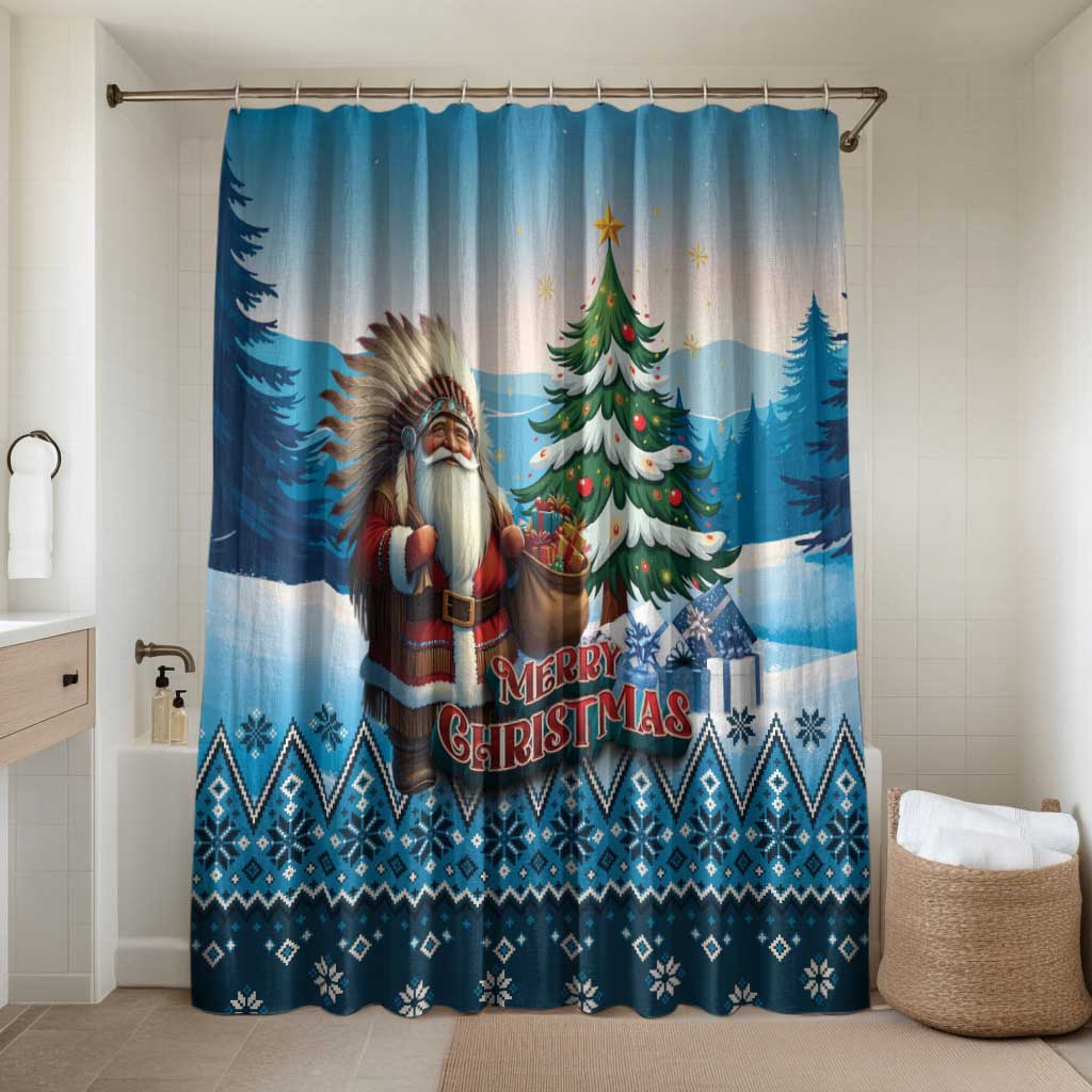 Native American Santa Claus Bathroom Set Merry Christmas - Wonder Print Shop