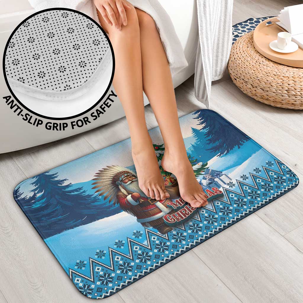 Native American Santa Claus Bathroom Set Merry Christmas - Wonder Print Shop