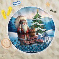 Native American Santa Claus Beach Blanket Merry Christmas - Wonder Print Shop