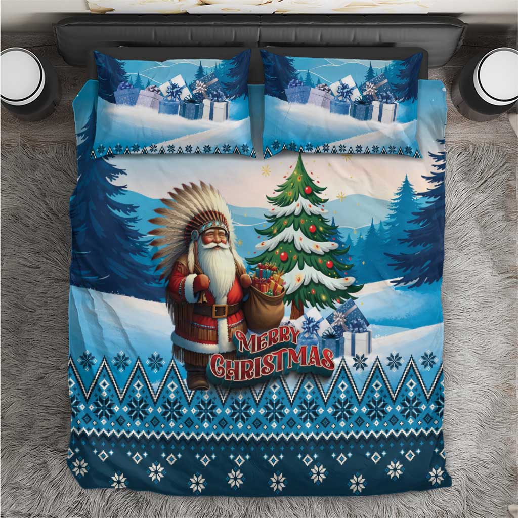 Native American Santa Claus Bedding Set Merry Christmas - Wonder Print Shop