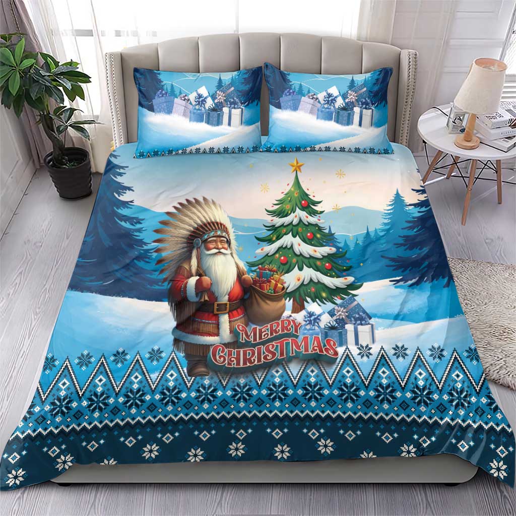 Native American Santa Claus Bedding Set Merry Christmas - Wonder Print Shop