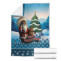 Native American Santa Claus Blanket Merry Christmas - Wonder Print Shop